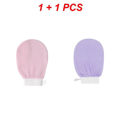 Guante de baño para limpieza corporal, esponja para ducha, guante exfoliante, guante de masaje facial, guante desmaquillante para baño y ducha.
