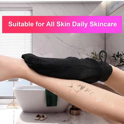 Guante de baño para limpieza corporal, esponja para ducha, guante exfoliante, guante de masaje facial, guante desmaquillante para baño y ducha.