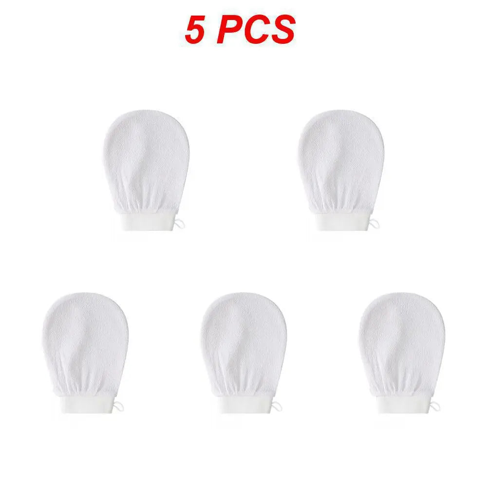Guante de baño para limpieza corporal, esponja para ducha, guante exfoliante, guante de masaje facial, guante desmaquillante para baño y ducha.