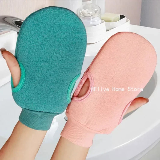 Guante exfoliante para baño, exfoliante, limpieza corporal, guantes para frotar piel muerta, para ducha, cepillo corporal, toalla, SPA, espuma, masaje corporal.