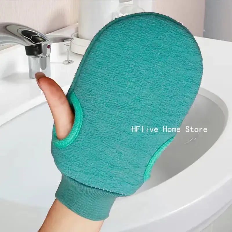 Guante exfoliante para baño, exfoliante, limpieza corporal, guantes para frotar piel muerta, para ducha, cepillo corporal, toalla, SPA, espuma, masaje corporal.