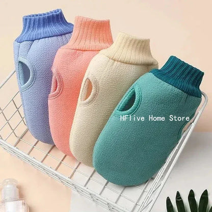 Guante exfoliante para baño, exfoliante, limpieza corporal, guantes para frotar piel muerta, para ducha, cepillo corporal, toalla, SPA, espuma, masaje corporal.