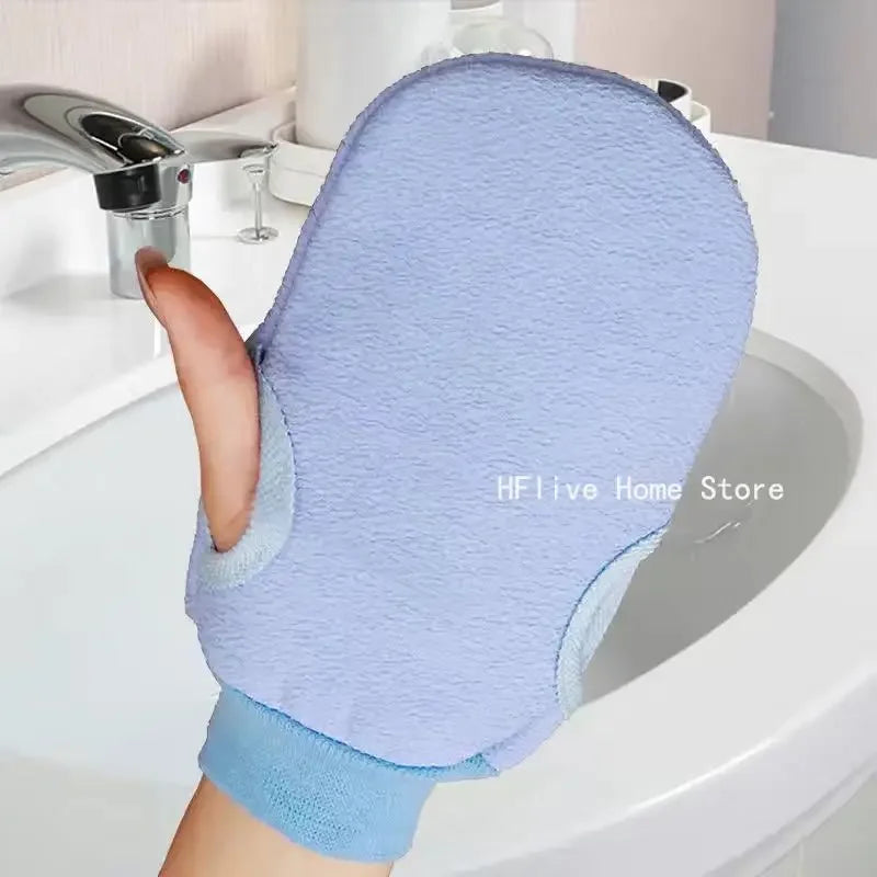 Guante exfoliante para baño, exfoliante, limpieza corporal, guantes para frotar piel muerta, para ducha, cepillo corporal, toalla, SPA, espuma, masaje corporal.