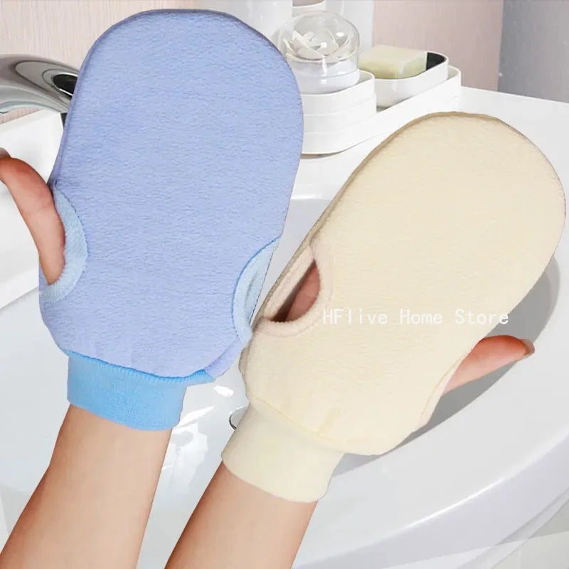 Guante exfoliante para baño, exfoliante, limpieza corporal, guantes para frotar piel muerta, para ducha, cepillo corporal, toalla, SPA, espuma, masaje corporal.