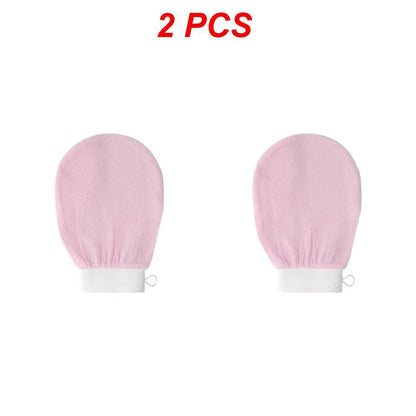 Guante de baño para limpieza corporal, esponja para ducha, guante exfoliante, guante de masaje facial, guante desmaquillante para baño y ducha.