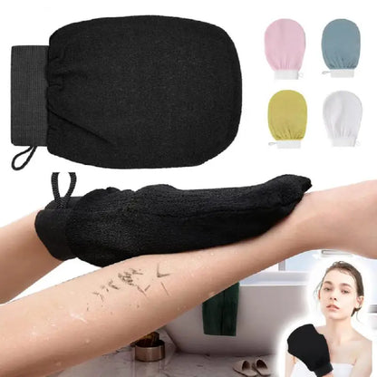 Guante de baño para limpieza corporal, esponja para ducha, guante exfoliante, guante de masaje facial, guante desmaquillante para baño y ducha.