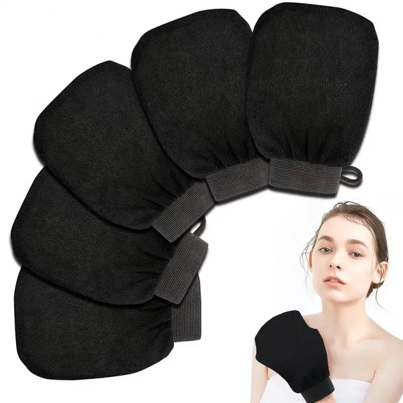 Guante de baño para limpieza corporal, esponja para ducha, guante exfoliante, guante de masaje facial, guante desmaquillante para baño y ducha.