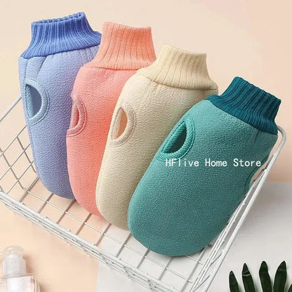 Guante exfoliante para baño, exfoliante, limpieza corporal, guantes para frotar piel muerta, para ducha, cepillo corporal, toalla, SPA, espuma, masaje corporal.